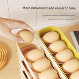 4-Tier Green Rolling Egg Storage Box - Grade PP Plastic - Automatic Dispensing, Space Saving Fridge V888-ELOSUNG56134-6