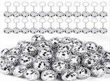 50Pcs Mini Disco Ball Keychain, Mirror Bulk Keyring Favors for 70s 80s Supplies V1192-AZ-W-28666