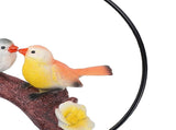 Hanging Birds Statue with Iron Ring Resin Hanging Birds Figurine Garden Ornament Outdoor Decor for V1294-YM0901-3115250097012