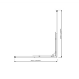 Adjustable 1000x1100mm Double Sliding Door Glass Shower Screen in Gold V63-849461
