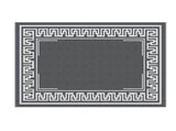 Gardeon Outdoor Rugs 274x366cm Large Carpet Reversible Area Mat PP Dual-Sided Patio Rug Greek Key OR-9X12FT-FRAME-GY