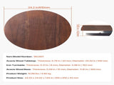 61 cm Wood Lazy Susan Turntable, 360&deg Rotation Round Clear Tabletop Rotating Tray, Acacia Wood V952-CZZP24YCMZHTGZT37V0