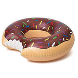 2pcs Coffee Inflatable Giant Donut Raft Swim Ring Float Swimming Pool Beach Lounge Pink Coff 120CM V201-W12783366X2
