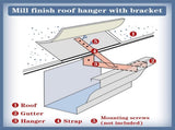 25 Sets 5" Aluminum Roof Gutter Hanger with Straps for Fixing Without Eaves, Ideal for Aluminum and V1258-DP02-C-2845
