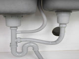 Stainless Steel S Bending Pipe Bathroom Basin Sink Water Drain Plug Draining Tool V1294-YM0901-JY36639