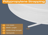 1/2 Inch Strapping, Polypropylene Heavy Duty Poly Packaging Strapping Roll 440 Lbs Break V1259-DP01-A-1162