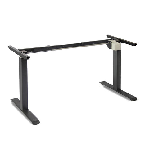 Standing Desk Height Adjustable Sit Stand Motorised White Dual Motors Frame 140cm Black Top V255-DMW140B