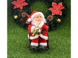 2024 Playing Saxophone Santa Claus in Chair with Music Electric Funny Santa Decoration V1263-JX-1362