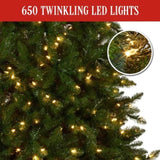 National Tree Company 2.3m Dunhill Shimmer Fir Pre-Lit Christmas Tree 112_NATDU75