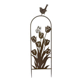 Arched Garden Stake w Coloured Flowers 94cm V637-71313STK