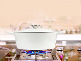 TOQUE 4L Enamel Dutch Oven Pot in White Colour KT0180-4L-WH_NZ