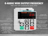 VFD 10HP, 7.5KW, 34A, 1 Phase 220V-240V Input to 3 Phase 220V-240V Output Variable Frequency Drive, V952-BPDSQ10HP0005U6U2V7