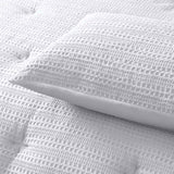 Accessorize Soho Waffle White 3 Piece Comforter Set Queen V442-HIN-COMFORTER-SOHOWAFFLE-WHITE-QS