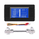DC Battery Monitor Power Meter Ammeter Digital DC 0-200V Shunt 100A Multimeter, Meter Voltmeter V1366-AZ2-W-15811