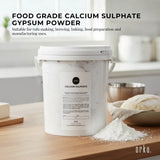 Orku 1Kg Fine Calcium Sulphate Gypsum Powder Tub - Dihydrate Food Grade FCC E516 V238-SUPDZ-40142257258576