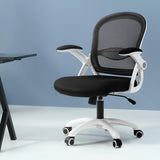 Artiss Mesh Office Chair Mid Back Black OCHAIR-G-2013-WH-BK