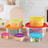 Food Storage Containers with Lids, Nest Stackable Space-Save Design Plastic Storage Bowls, V1369-AZ3-W-06043