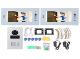 Wired Video Doorbell System 7 Inch Color HD Screen Visual Intercom Doorbell Swipe Card Intelligent V1294-YM0901-3114240047711