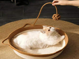 Stimulicat Cat Bed Rope Cotton, Stimuli cat Basket Bed, Cotton Rope Woven Round Cat Beds Basket with V1189-LWWAL-20260325-00253