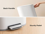 Cefito 30L Pedal Rubbish Bin Kitchen Trash Garbage Waste Can Soft Close White RB-30L-1C-WH