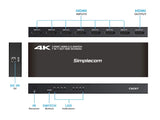 Simplecom CM317 7-Port HDMI 2.0 Switch with Remote 7 IN 1 OUT Splitter HDCP 2.2 4K60Hz V28-SIMCM317