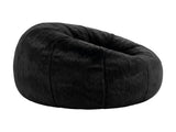 Artiss Bean Bag Chair Cover Soft Faux Fur Beanbag Cover Large Round Stuffed Animal BD-COVER-ROUND-BK