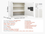 0.83 sq.ft Wall Safe, 3-Tier Hidden Wall Safe with Password, Key & Turning Knob, Q235 Cold-Rolled V952-BGBXJ4162522X2SV6001V9
