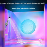 LED Shower Head Battery-Free Shower Head Glowing Shower Head Air Injection - Silver - Size Seven V1106-DSZ-SHOWER2-001-SLR-SEVEN-COLORVARIABLELIGHT