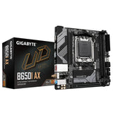 Gigabyte B650I AX Motherboard 2x DDR596GB,1x PCIe x16, 1x M.2, 2x SATA 6, 3x 3.2, 1x-C, 4x V1202-V2-MBG-B650I-AX