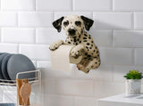 Darzheoy Dogs Toilet Roll Holder Series, 3D Resin Cute Dog Towel Rack, Wall Mouted Toilets Paper V1189-WXFWAL-20260326-02516