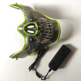 LED Glow Half Face Skull Model Mask for Halloween Costume Party Prop Show V1294-YM0727-JY07245