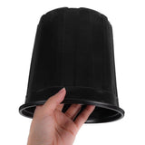 10-Pack Large Black Plastic Nursery Plant Pots 7.19 x 7.19 x 7.07 Inches for Indoor Outdoor V1369-AZ3-W-12976