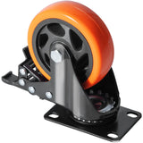 Caster Wheels, 101.6 mm Swivel Plate Casters, Set of 4, Heavy Duty 159 kg Load Capacity Per Caster V767-VVR-PBJLCSJAZ4J3LNWL1V0