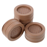 4-Pack Brown Raiser Lifters Booster Pads 8.20 x 8.20 x 4.00 CM Furniture Feet Protectors V1370-AZ4-21821
