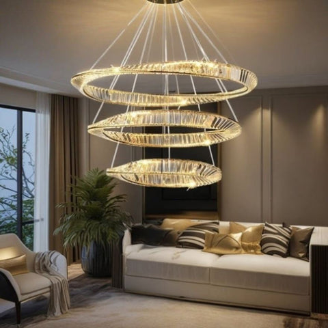 BAMDECOR C3342/3 Modern Crystal Chandeliers Lighting Contemporary Wave Chandelier Lighting V255-BAM-C3342/3-GOLD