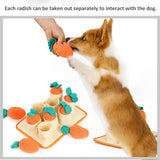 3 in 1 Mat for Dogs, Dog Enrichment Toys with 8 Plush Squeaky Chew Carrots, Puzzle Treat Toy for V1192-AZ-W-12208