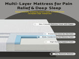 Artiss and BedStory Double Bed Frame and Mattress Set Memory Foam Cooling Gel Medium Soft Tufted BFRAME-SET-PIER-XFMA-D