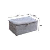 SOGA 2X Grey Small Portable Double Zipper Storage Box Moisture Proof Clothes Basket Foldable Home SBOX021X2