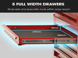 Bullet Pro 16 Drawer Tool Box Cabinet Chest Storage, Toolbox Garage Organiser Set, Red V219-TOLCCCBU79RA