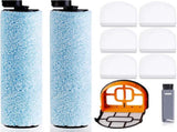 9 Pack Replacement Roller Brush and Foam Filters Kit Compatible with Shark WD161,WD261,AW261,3-in-1 V1258-DP02-WO-602