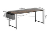 Levede Computer Desk Study Table Storage 140cm DH1055-140-BR
