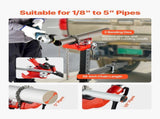Heavy-Duty Pipe Chain, 1/8" - 5" Pipe Capacity, 26" Rugged Chain & Cast Iron Base, Hitch Mount V952-GLHQ185INCHH5UBQYV0