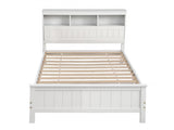 Artiss Single Bed Frame with Storage Headboard and Footboard Wooden Bed Base White WBED-F-S1-S-107-AB