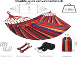 Portable Camping Hammock, Lightweight Fabric Hanging Bed for Backpacking, Beach, Patio, Backyard, V1189-LC-AMZ-00061