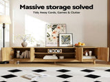 Artiss TV Unit Entertainment Unit Storage Cabinet 180cm Pine FUR-Z-CT02-TV180-WD-AB