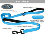Martingale Dog Collar, 6FT Double Handle Leash for Training, Sky Blue V1259-DP01-A-4634