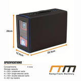 Trading Card Storage Box 3 Row TCG Organiser Magnetic Leather Case with Dividers for MTG Pokemon V63-957681