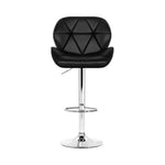 Artiss 2x Bar Stools Gas Lift Padded Leather Black BA-K-717A-BKX2