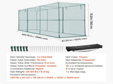 Crop 3.56 x 1.2 x 1.94 m Plant Protection Tent with Zippered Door, Wind-Resistant Tall Crop V952-ZZBHZ1PCS144OHU8N001V0