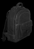 Futura Mens Leather Laptop Backpack School Shoulder Bag Front Pocket - Black V563-A1972LBLACK